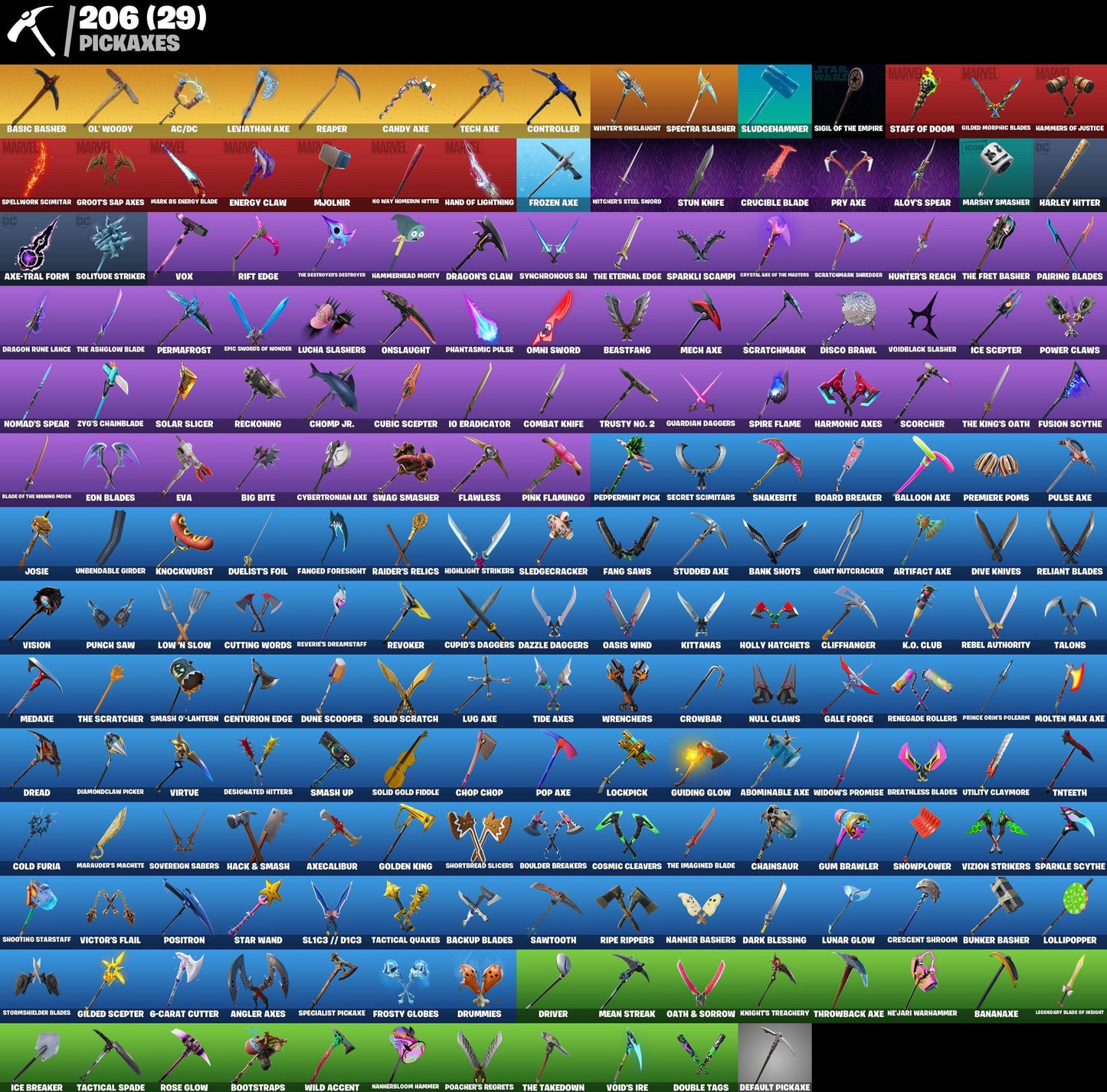 Cont Fortnite | 256 Skins Stacked